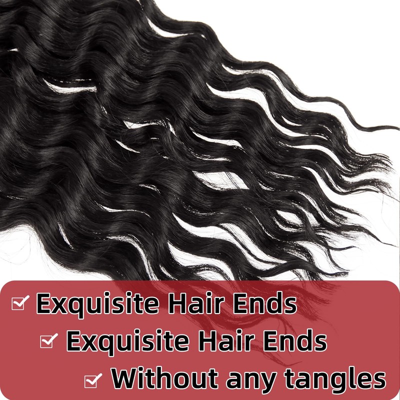 YXCHERISHAIR Boho Hair For Braids Curly Braiding Hair,2Bundles,18inch,1B