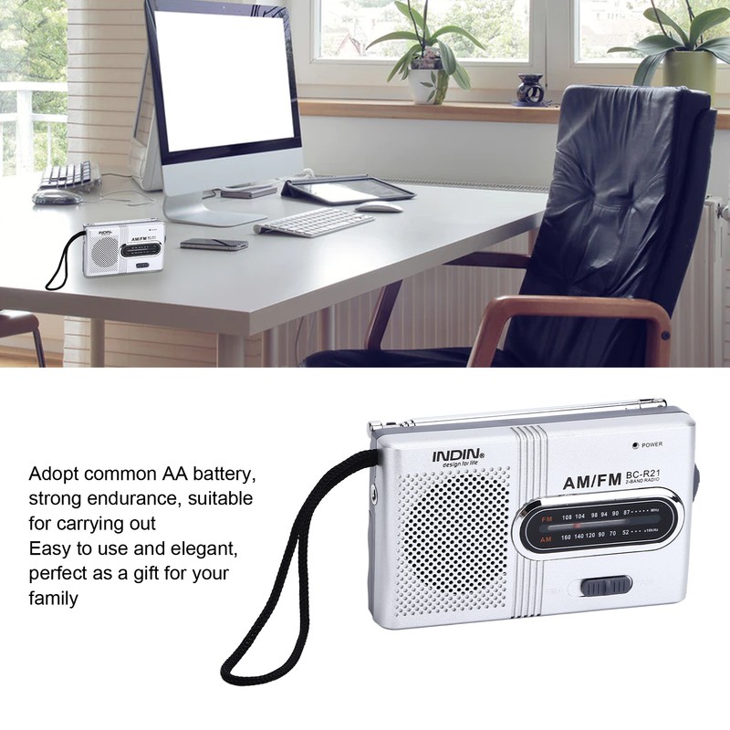 Portable Pocket Radio Mini Radio Player AM FM Compact Radio
