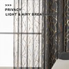 FINECITY Black Gold Sheer Curtains for Bedroom - Metallic Gold