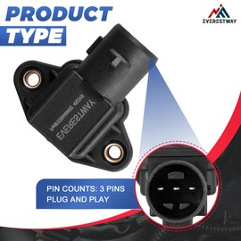 EVERESTWAY 37830-PAA-S00 MAP Sensor Manifold Absolute Pressure Sensor Compatible with Honda Civic Acura CR-V Odyssey Isuzu