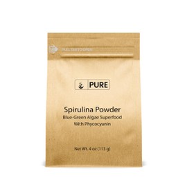 PURE ORIGINAL INGREDIENTS Spirulina Powder (4 oz) Green Algae Superfood with Phycocyanin