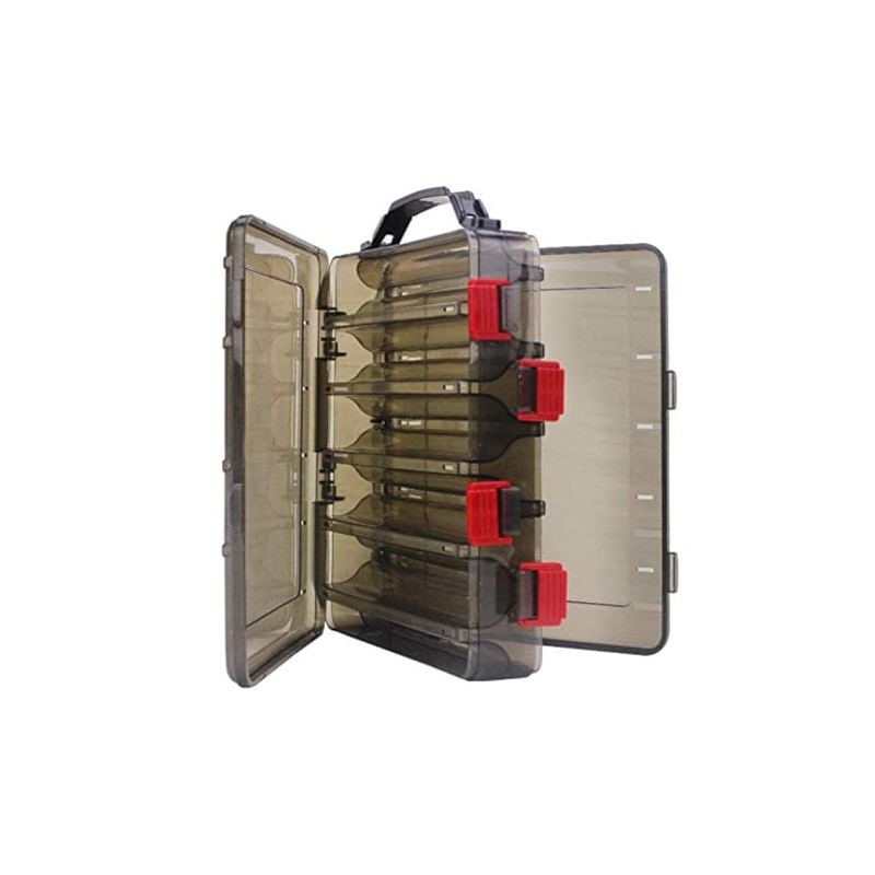 10/14 Compartments Double-Sided Fishing Lure Hook Tackle Box Visible Hard
