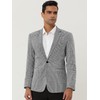 Lars Amadeus Men's Casual Plaid Sports Coat Notched Lapel One