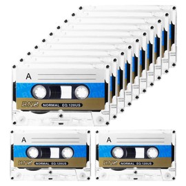 Pack of 10 Audio Cassettes, Empty, Low Noise Audio Cassettes, 60 Min Audio Cassette Empty Cassette Tapes, Music Cassettes, Empty Audio Cassettes for Lectures, Seminars, Recordings