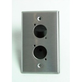 PROCRAFT SPU-2X-SS 1 Gang Stainless Steel Wall Plate Pre-Punched for 2) D Type