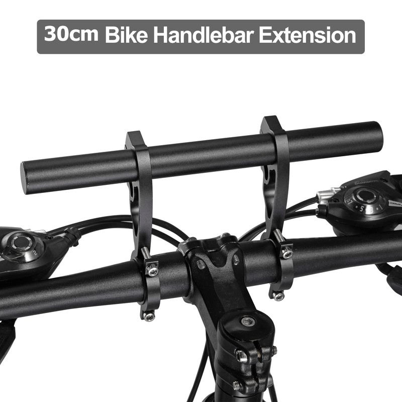 Yizhet 30 cm Bicycle Handlebar Extension, Aluminium Bicycle Extender Holder,