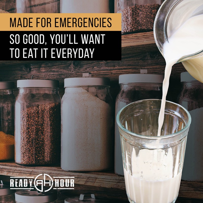 Ready Hour, Bulk Powdered Milk, Real Non-Perishable Whey, 25-Year Shelf