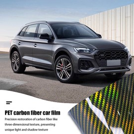 Car Wrap Pet Carbon Fiber | Auto Wrap Sticker Protection Film | High-Toughness Stylish Interior Decoration for Adults Enhanced Vehicle Aesthetics