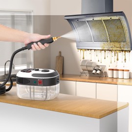 STRCEAT Handheld Pressurized Steam Cleaner,2500W Handheld High Temp Portable Cleaning Machine, Cleaning for Couch, Auto, Floor and More (White)