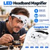 Hand-Free LED Headband Magnifier for Detail Work – 5-Lens Adjustable