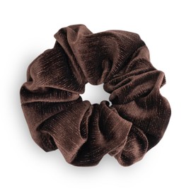 SXQLYH Scrunchie Velvet Velvet Elastics, Large Hair Scrunchie, Thick, Soft, Comfortable, Shiny Velvet Hair Elastic, Scrunchies, Ponytail Holder, Hair Bobble for Women, Thick Long Hair (Brown)