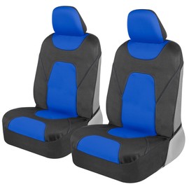Motor Trend AquaShield Waterproof Front Seat Covers, Blue Seat Covers for Cars – Neoprene Front Car Seats Cover, SUV Seat Covers Protector - Car Interior Cover for Auto, Trucks, & Dog Owners