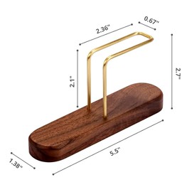 Coffee Filter Holder, Desktop Coffee Filter Storage, Cone Coffee Filter Container for V60 Paper Coffee Filters Size #01 and #02 (Walnut)