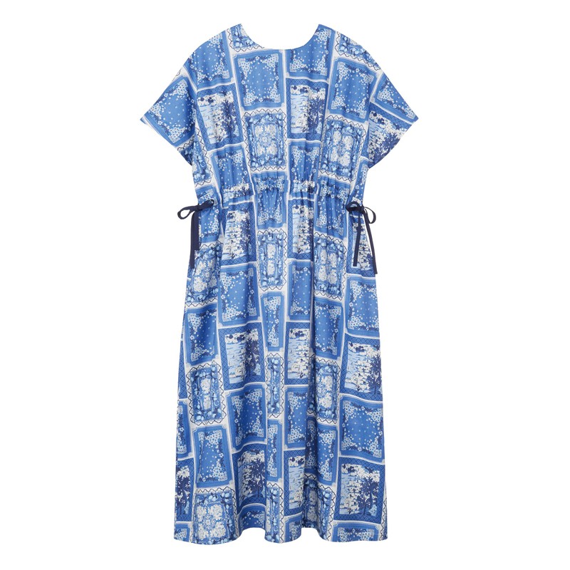 Sun Planning 7007 Patterned Loose Wide Dress