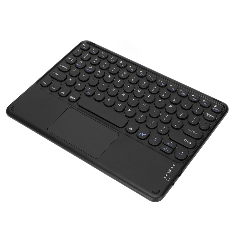 10in Wireless Bluetooth Touchpad Keyboard Retro Round Keycap Ergonomic Magnetic