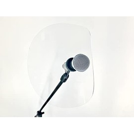 DistinctAndUnique (11 inch Diameter Trombone Shield) Crystal Clear Acrylic Vocal and Horn Deflector Shield: 4 Styles for Trumpet Saxophone Trombone Vocals and More 3mm Rigid Cast