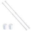 Tension Rods Shower 26 in to 39 Small Adjustable Curtain