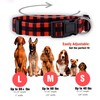 Native Pup Plaid Dog Collar, Red Lumberjack, Tartan, Blue, Pink