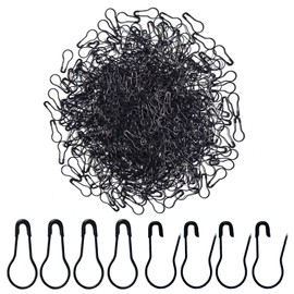 500 Pcs Black Bulb Pins 0.8" Gourd Safety Pins for Craft Project, Home Accessories