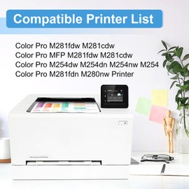 202X Toner Cartridges High Yield 4 Pack Compatible with 202X 202A Toner Cartridges, Works with Color Laser jet Pro MFP M281fdw M281cdw M281fdn M254dw M254dn(Black Cyan Yellow Magenta)