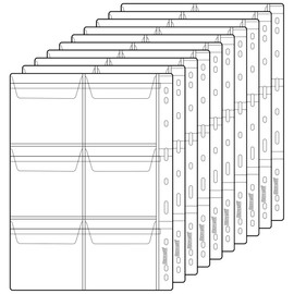 Coin Pocket Pages - 6 Pockets Standard 9-Hole Coin Pocket Inserts Collecting Sleeves for Coins 10 Sheets CS03106