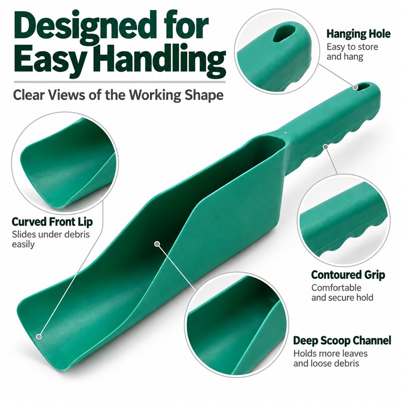 Gutter Cleaning Scoop for Debris Removal – Flex-Fit Garden Tool