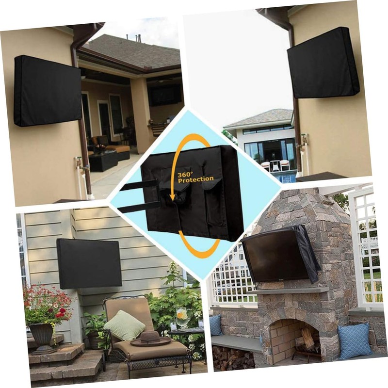 LALAFINA Outdoor Tv Cover Protector with Bottom Cover Flexible Screen