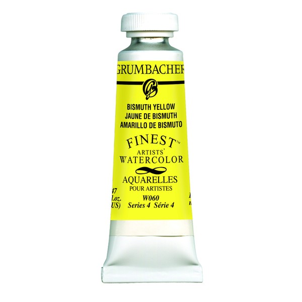 Grumbacher Finest Watercolor Paint, 14ml/0.47 oz., Bismuth Yellow (W060)