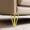 KOHAND 8 Pack 6 Inch Gold Furniture Legs, Triangle Metal