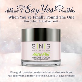 SNS Nail Dip Powder, Gelous Color Dipping Powder - Bridal Veil (Natural/Nudes) - Long-Lasting Nail Color & Polish Lasts 14 Days - Odor-Free & No UV Lamp Needed