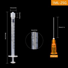 1cc/ml Syringe Laboratory Tools, Each Individually Wrapped-Pack of 100