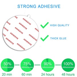 4 Pack 2.76"(70mm) [EASY TO PEEL OFF] Very High Bond Sticky Adhesive Replacement,Circle Double Sided Pads Gule for Dashboard / Windshield Suction Cup Car Phone Holder Cellphone Cradle Mounts (White)