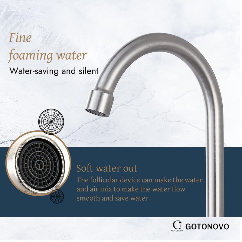 Stainless Steel Cold Water Kitchen Sink Faucet Brushed Nickel Bathroom