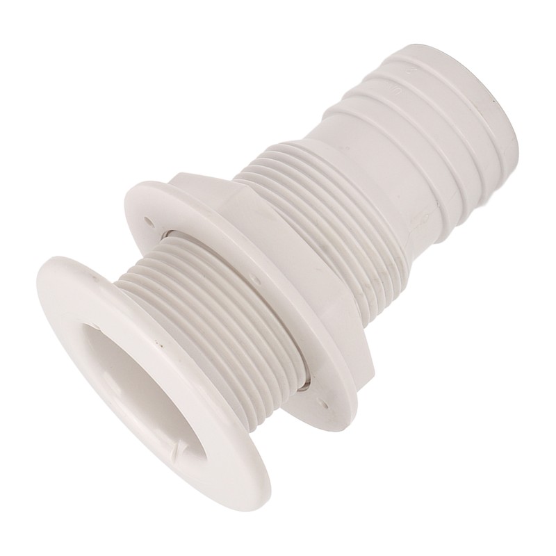 2in Through Hull Fitting Straight Drain Hose Polypropylene Inner Beam
