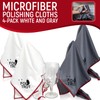Fox Trot Large Microfiber Polishing Cloths (4 Pack White |