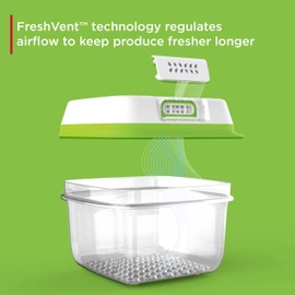 Rubbermaid® FreshWorks Produce Saver, Medium and Large Produce Storage Containers, 4 Piece Set