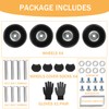 45mm x 18mm Set of 4 Luggage Suitcase Replacement Wheels