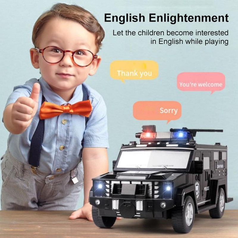 Kids Piggy Bank Music Light Simulating Armored Car Coin Bank