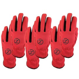 Zero Friction Universal Fit- Promo Pack Work Gloves, 3 Pairs, Red