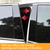6pcs Black for Honda CRV(2017-2022) Car Window Center Pillar Stickers