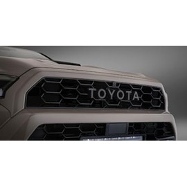 Toyota 4Runner TRD PRO & TRAILHUNTER Matte Black Grille Letter Overlay, ABS Plastic