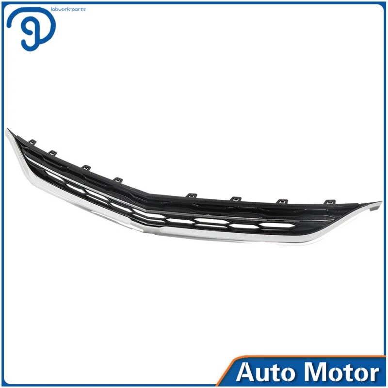 labwork Front Bumper Upper & Lower Grille Chrome & Black