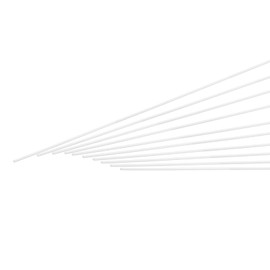 sourcing map ABS Plastic Rod Round Solid White Bar 1.5mmx250mm for DIY Model Material, Architectural Model Making, DIY Sand Table, Pack of 10