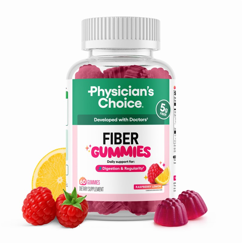 Physician’s Choice Fiber Gummies for Digestive Health & Regularity -