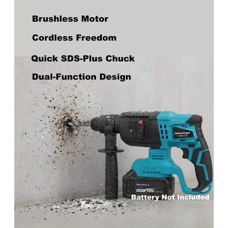 SDS-Plus Rotary Hammer Drill for Makita 18V Battery,Max Drilling Diameter