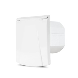 G607 Gas Connection Socket | 30 mbar | Stopcock | White