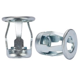 12 Pcs M8 Jack Nut Threaded Insert Petal Nuts Nutserts Jacknut Srew Anchor Spider Rivnut Blind for Plastic Polywood Pressboard Hardboard Steel Zinc