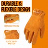 HANDLANDY 2 Pairs Kids Genuine Leather Work Gloves for ages