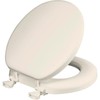 Padded Toilet Seat, Cushioned Soft Vinyl over Wood Core Seat,
