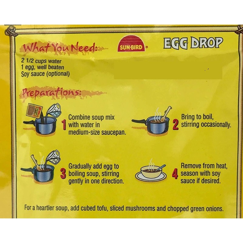 Sun Bird Egg Drop Soup Mix 1 oz - Pack